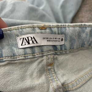 Zara Sky Blue Denim Pants